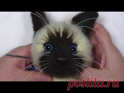 Сиамский кот крючком (crochet siamese cat)-1 часть
