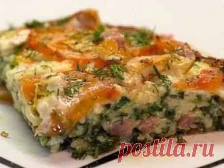 Вермишелевая запеканка с колбасой и овощами  / Богатая добыча