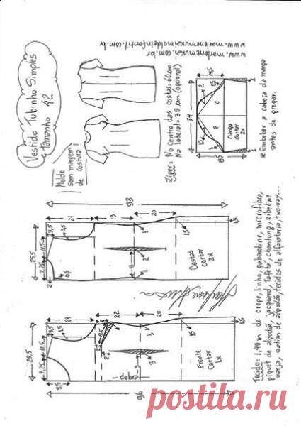 Выкройка женского приталенного платья (размеры от 36 до 48) (Шитье и крой) — Журнал Вдохновение Рукодельницы