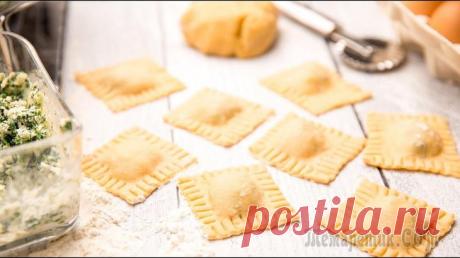 Равиоли с рикоттой и шпинатом и с пармезаном