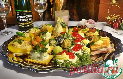 Сэндвичи для праздничного фуршета - кулинарный рецепт