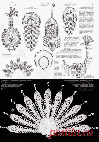 Павлины в технике ирландского кружева