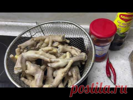 Отличная закуска из куриных лапок.