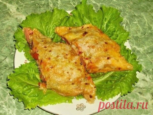 "Фаршированный" лаваш запечённый в духовке