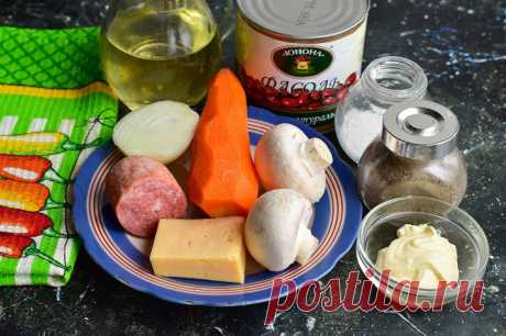 Французский салат с грибами — вкусный и изысканный