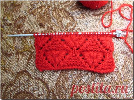 Узор с вытянутыми петлями "Маргаритки" | В гостях у Нины | Дзен