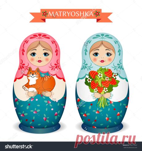 Russian Dolls - Matryoshka. Vector Illustration - 276717437 : Shutterstock