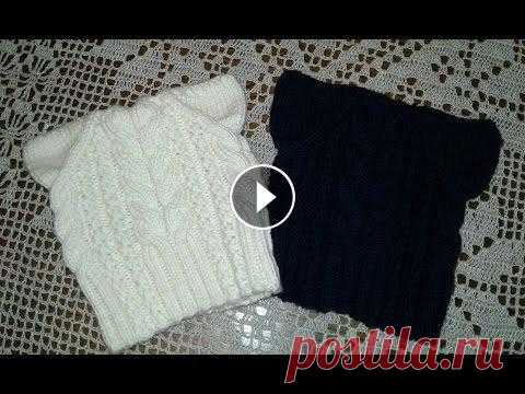 Шапка спицами. КотоШапка. Часть 3.  // Knitting for kids // How to knit a hat Схема БЕЛАЯ ШАПКА Пряжа Беби Вул (в два сложения) Спицы №3 Расход пряжи 85 гр СИНЯЯ ШАПКА Пряжа Лана Голд Спицы №3 Расход пряжи 55 гр БЕЛЫЙ СНУД Пряжа...
