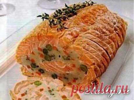 «Праздничный» рулет из лосося с начинкой из камбалы, рецепт с фото - Вкусные рецепты