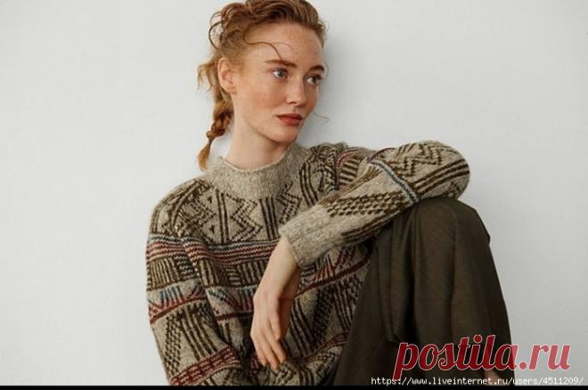 Свитер жаккардом. МК