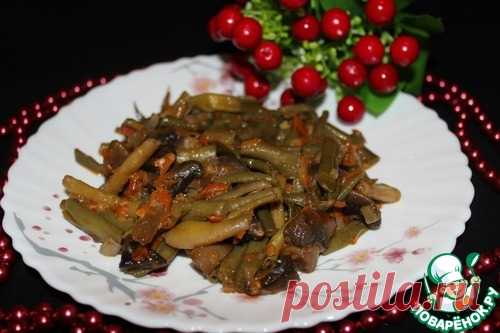 Стручковая фасоль с грибами в мультиварке - кулинарный рецепт