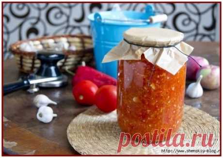 Аджика с яблоками