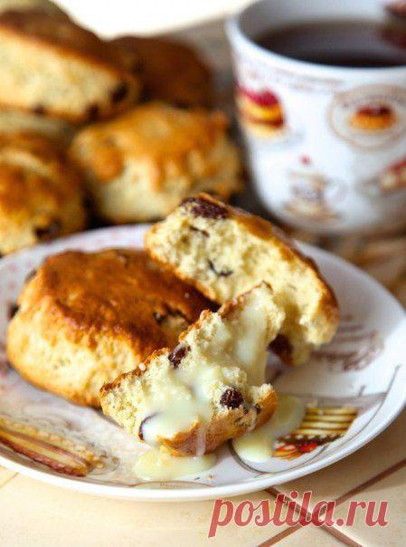 Сконы с изюмом «Улыбка чеширского кота»