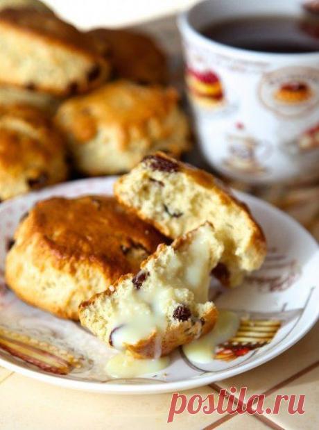 Сконы с изюмом «Улыбка чеширского кота»