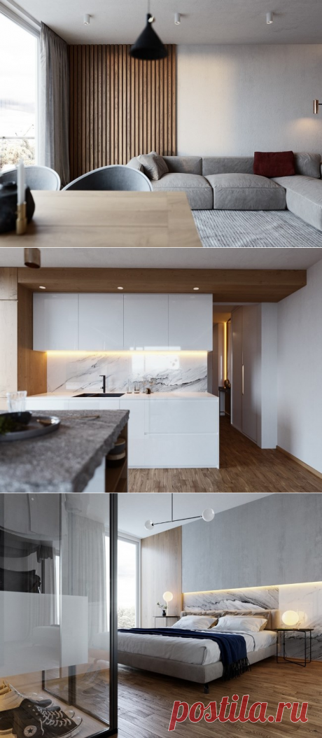 A bit of gloss — дизайн апартаментов от Lyubov Lazoriv | domcvetnik.com
