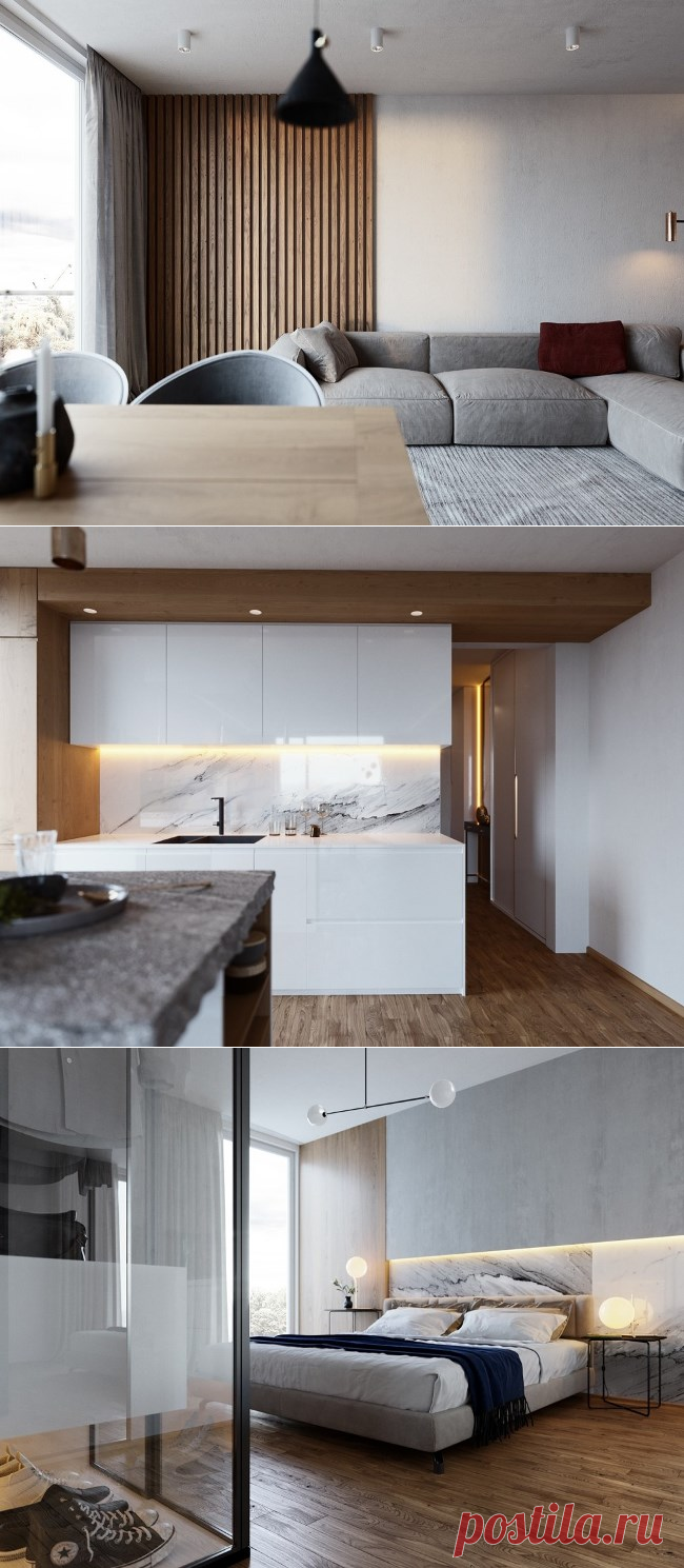A bit of gloss — дизайн апартаментов от Lyubov Lazoriv | domcvetnik.com