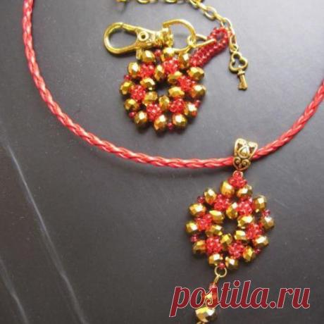 Кулон из ронделей: мастер-класс по бисеру