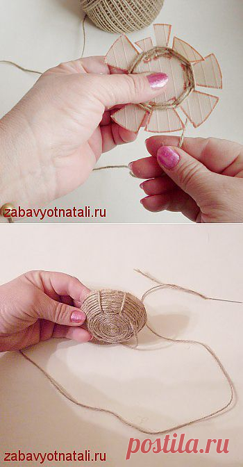 Корзинка. Плетение из шпагата. | Забавы от Натальи