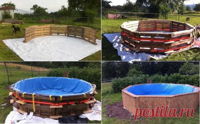 Как самому построить бассейн из простых деревянных поддонов: дешевле и практичнее не придумаешь | Своими руками