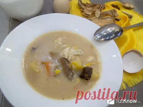 Грибной суп с яйцом и сыром: пошаговый кулинарный рецепт