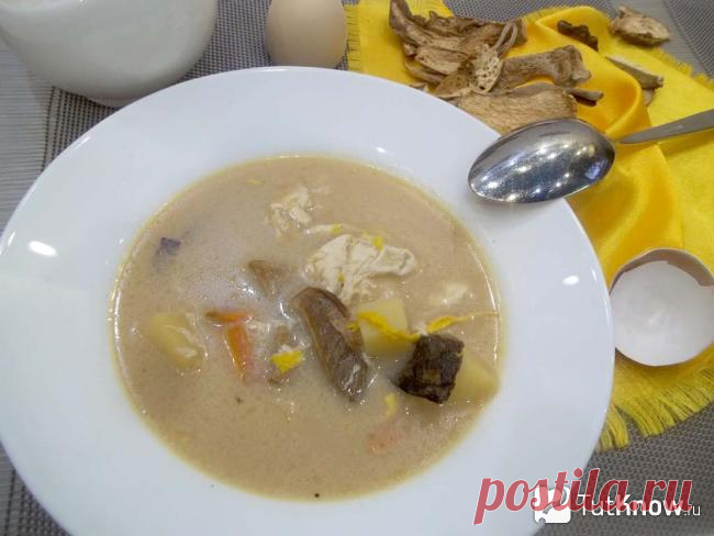 Грибной суп с яйцом и сыром: пошаговый кулинарный рецепт