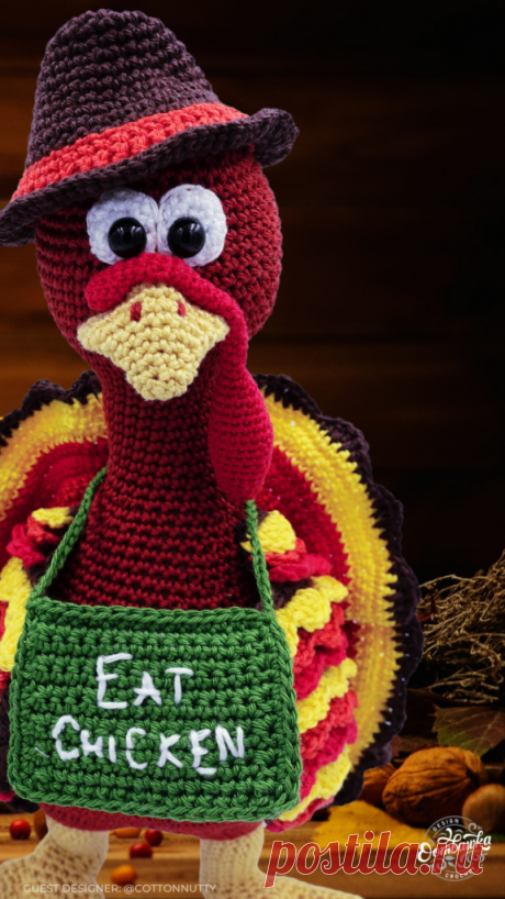 Bruno the Turkey - Cotton Nutty • Oombawka Design Crochet