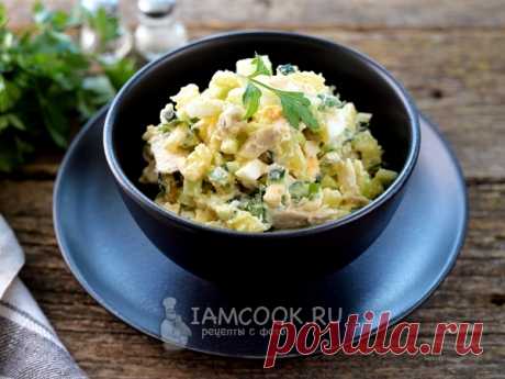 Салат «Зарафшан» — рецепт с фото Рецепт приготовления вкусного и сытного салата с отварным куриным филе.