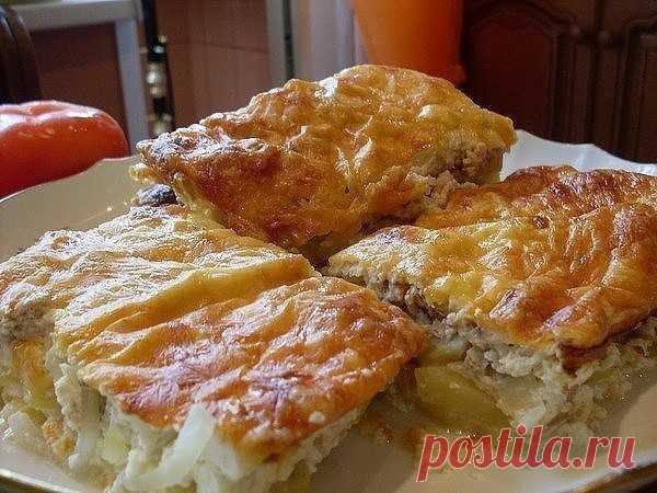 Картофельная запеканка с консервированной рыбой