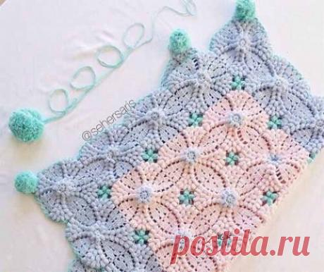 Красивый нежный мотив для пледа