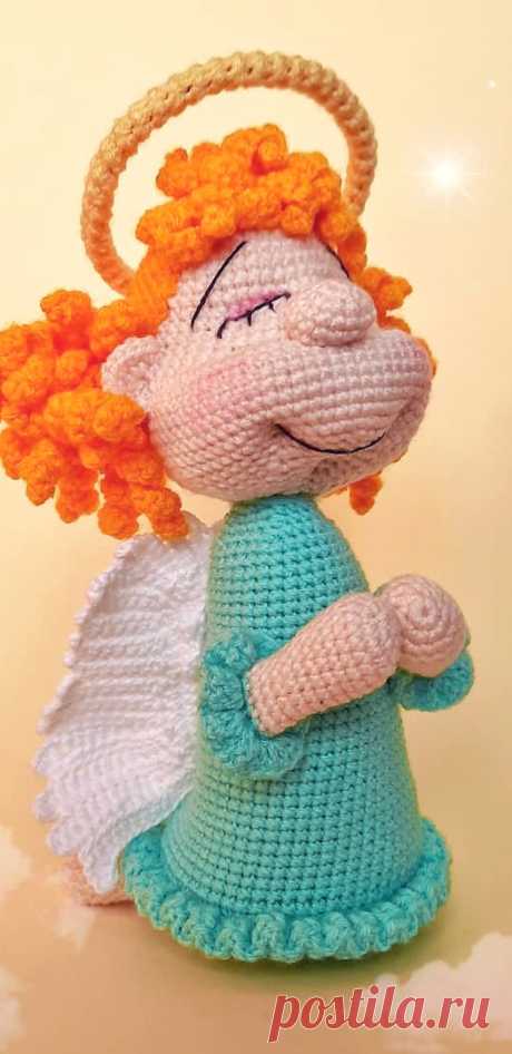 PDF Ангел Добра крючком. FREE crochet pattern; Аmigurumi doll patterns. Амигуруми схемы и описания на русском. Вязаные игрушки и поделки своими руками #amimore - ангел, ангелок, ангелочек, кукла, куколка.