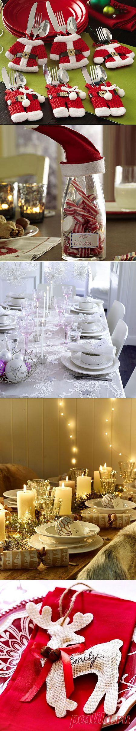 Новогоднее оформление стола.