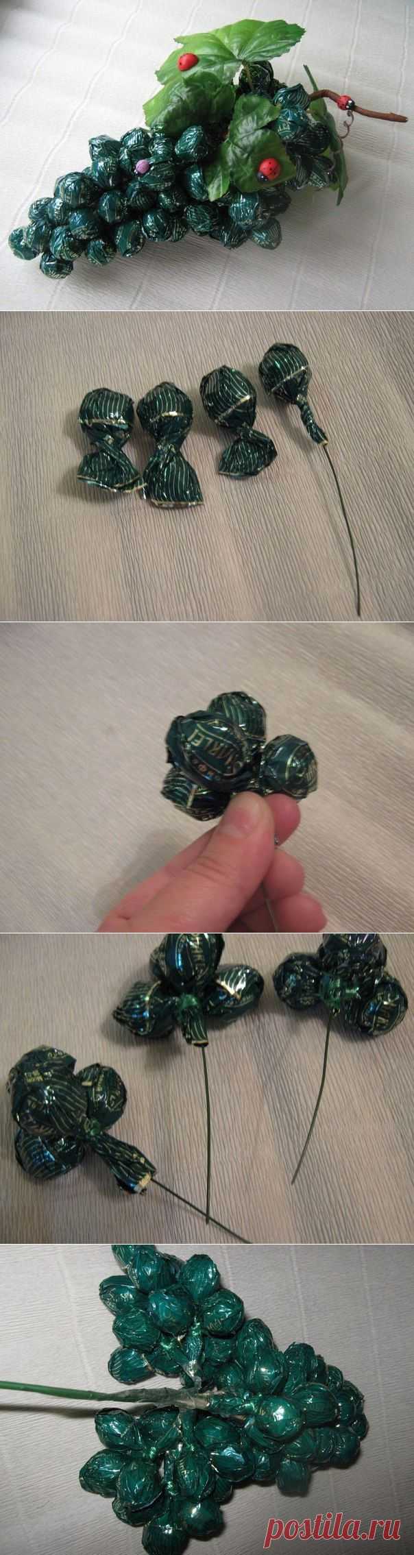 Grape bunch of candy. Crafts of candy master class | Laboratory household