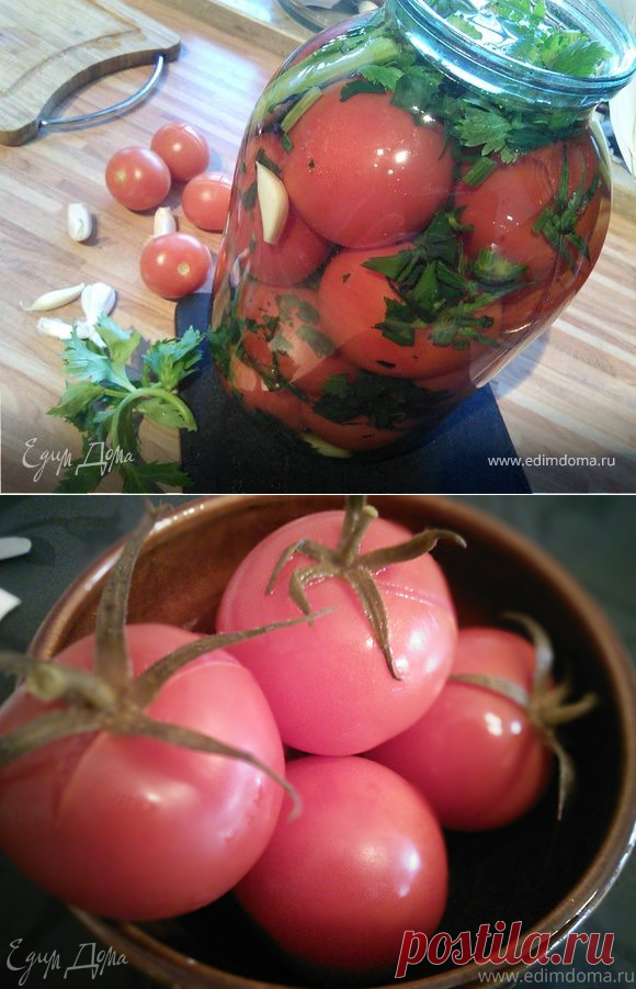 Солёные помидоры зимой . Ингредиенты: сельдерей зелень, чеснок, перец чили | Официальный сайт кулинарных рецептов Юлии Высоцкой