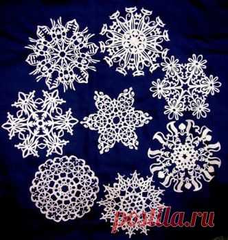 Схемы снежинок из бумаги