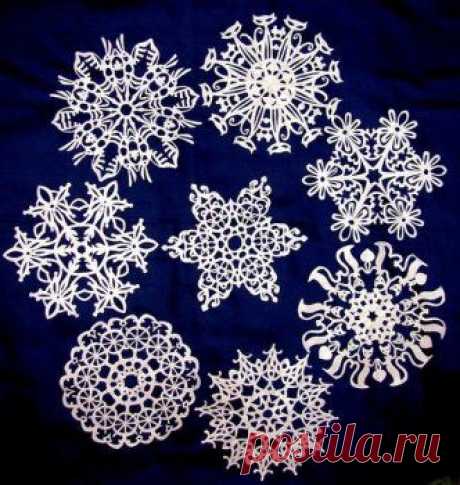 Схемы снежинок из бумаги