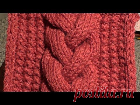Узоры спицами. Объемные косы - YouTube