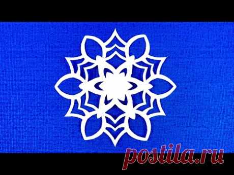 DIY .Как просто вырезать красивую ажурную снежинку. Поделки к Новому году!! #Snowflakes