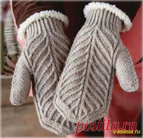 Варежки. Вязание варежек спицами от кончиков пальцев- МК.