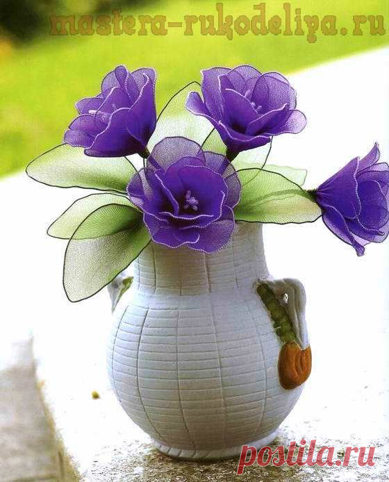 Мастера рукоделия - рукоделие для дома. Бесплатные мастер-классы,  и видео уроки - Мастер-класс по созданию цветов из капрона: Глоксиния