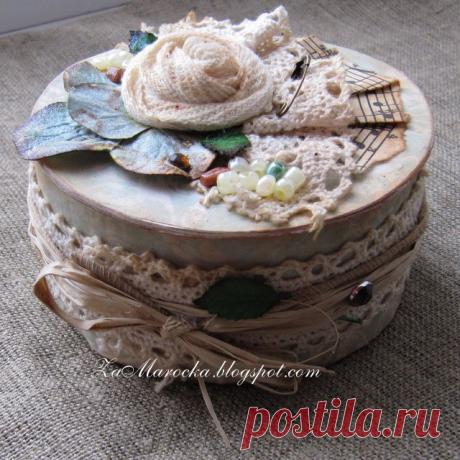 Шкатулка из бобинки от скотча. Три мастер-класса