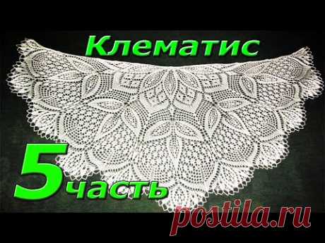 5. Шаль спицами "КЛЕМАТИС". 55-70 ряд