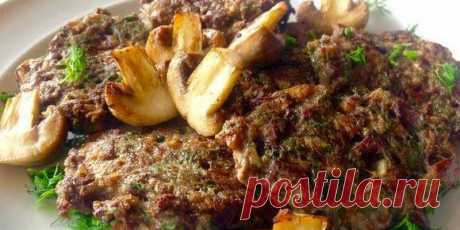 Рубленые котлеты из куриной печени и грибов — Мой садочек