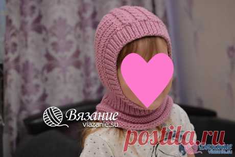 Шлем с косами » Вязание спицами и крючком