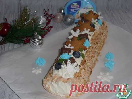 Меренговый рулет с творожным кремом Кулинарный рецепт