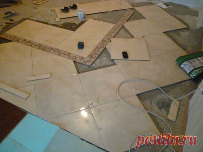 плитка с подрезкой под фриз