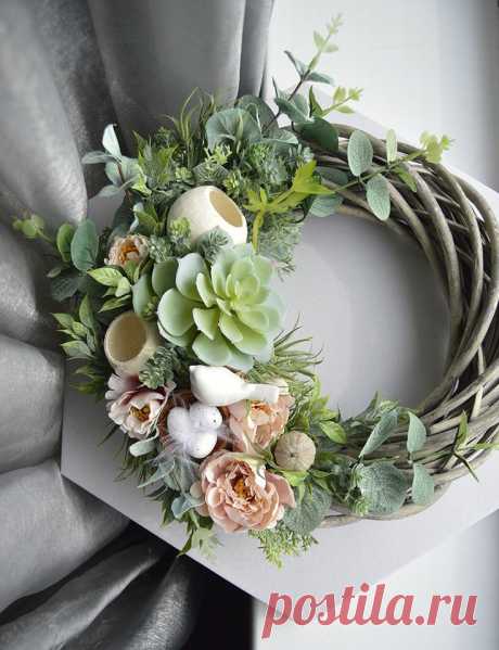 Summer Greenery Succulents Wreaths For Front Door 897