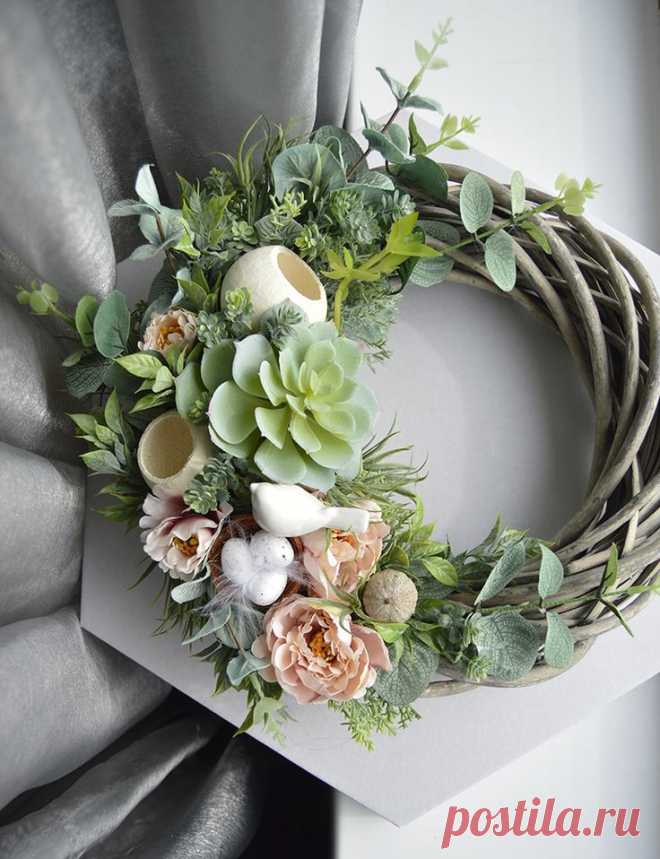 Summer Greenery Succulents Wreaths For Front Door 897