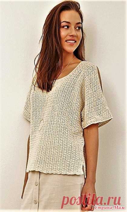 Кофточка с разрезами на рукавах и по бокам. Крючок. РАЗМЕРЫ S (М) L (XL).