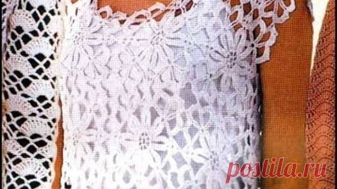 Вязание крючком. АЖУРНАЯ ТУНИКА.OPENWORK TUNIC. часть 1