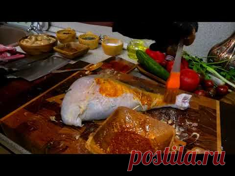 Вкуснейший фаршированный окорочек индейки(с оригинальным фаршем)